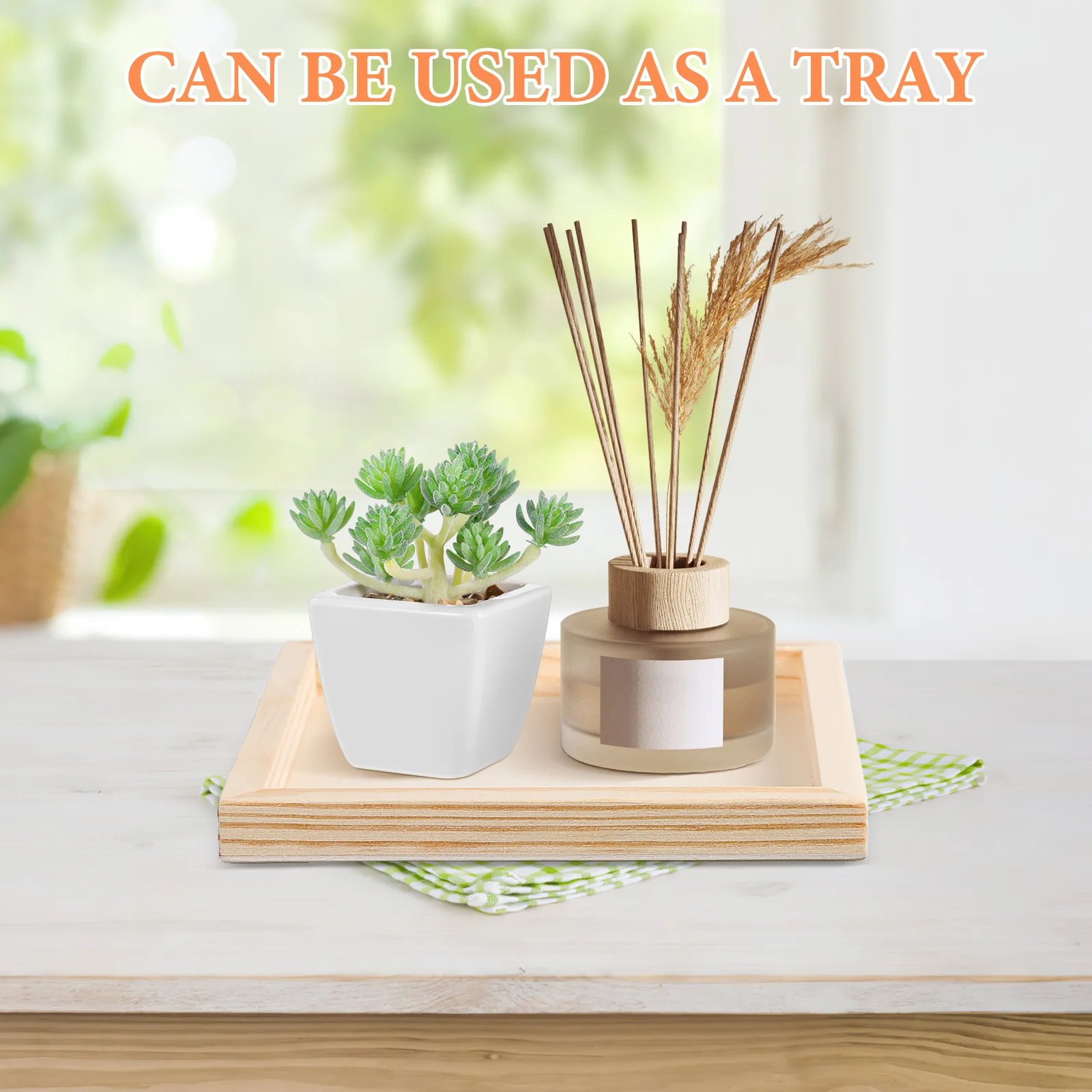 

6 Pcs Hexahedral Painting Trays Natural Wood Storage Dishes kids Wooden Puzzle ganizers Craft Accessories Unfinished Wood Trays