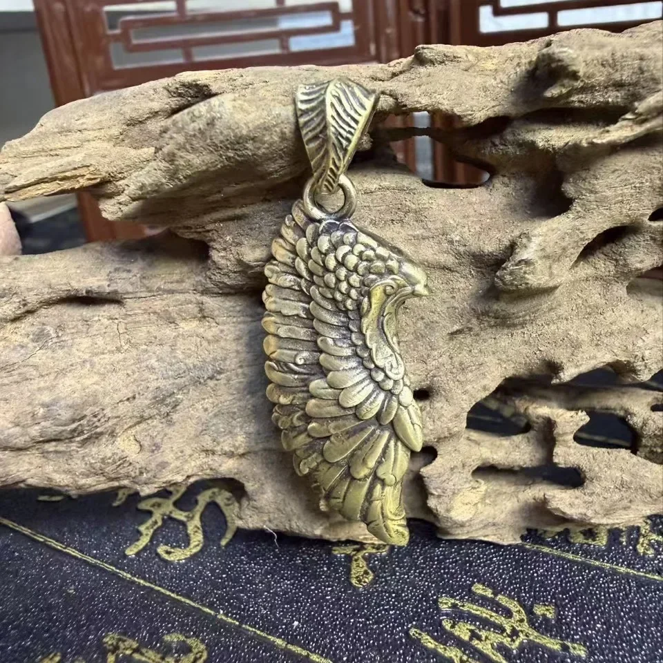 Better than a Tiger Brass Pure Copper Wings Key Chain Pendant Car Accessories Linghan China-Chic