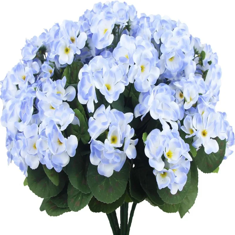Violette lente zijden bloemen kunstplanten met begonia geranium kunstbloemen voor thuis woonkamer decoratie