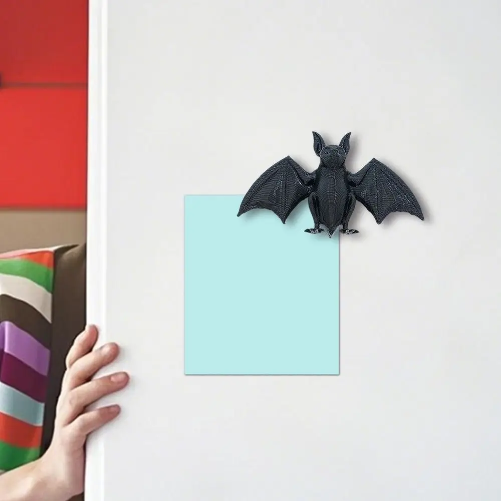 4/6PCS 3D Halloween Decorations Bat Spider PET Spider Magnetic Decals Magnetic Realistic Look Bat Refrigerator Sticker