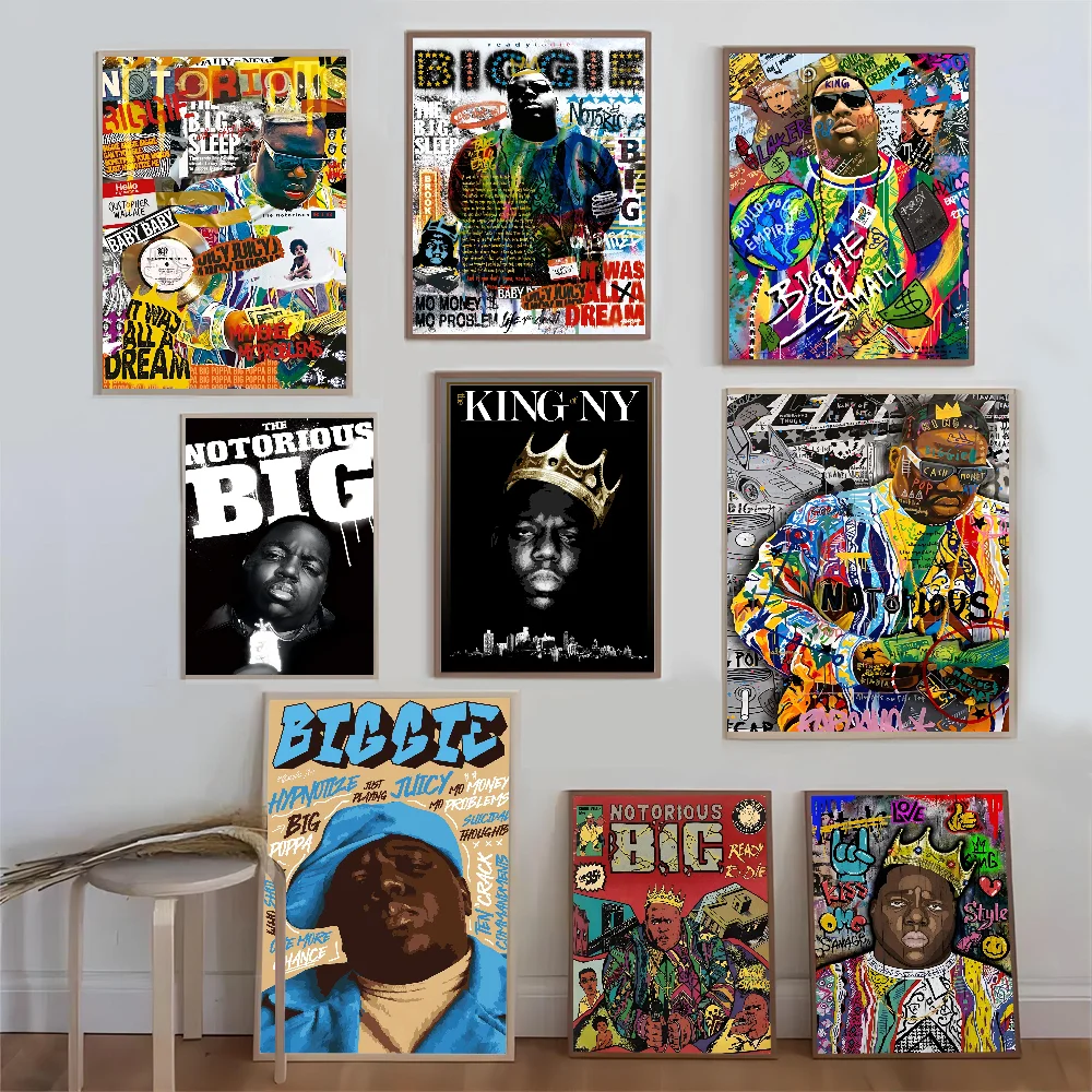 Biggie Smalls music album Self-adhesive Art Poster Whitepaper Prints Posters Artwork Aesthetic Art Wall Painting