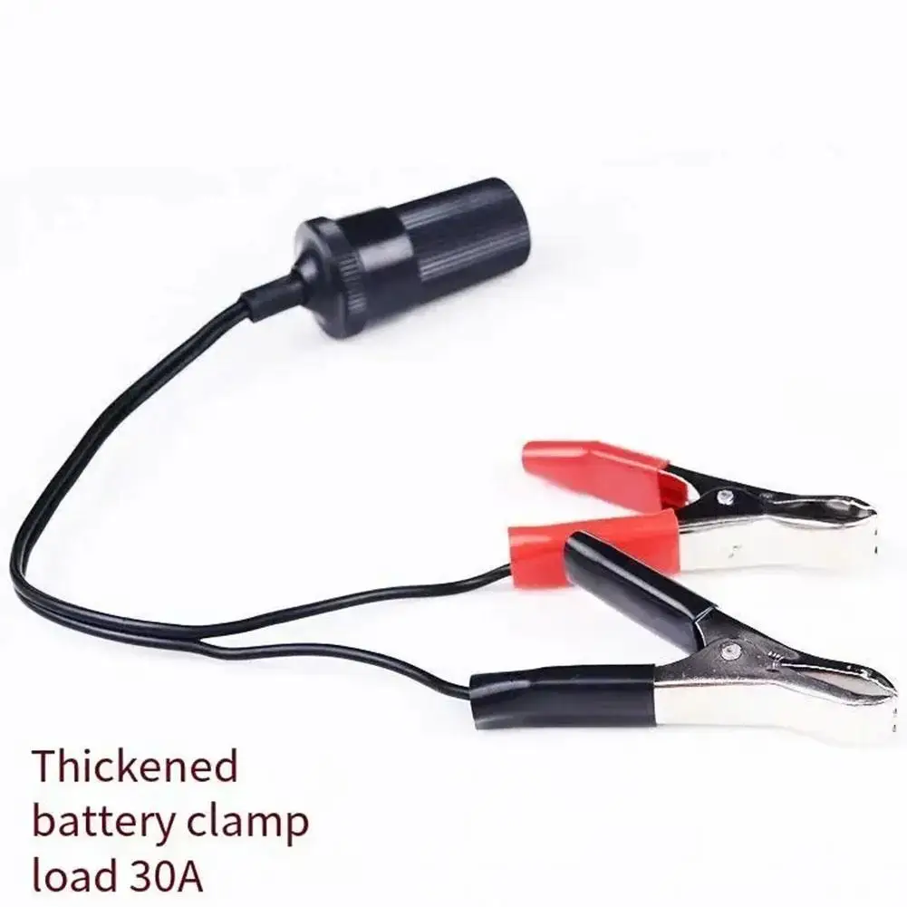 Abrazadera de Terminal de batería de coche, adaptador de enchufe de encendedor de cigarrillos, bomba de batería de Camping, adaptador de corriente, divisor, estil de coche, 12V