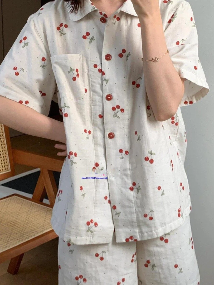 conjunto-de-ropa-de-dormir-con-estampado-de-cerezas-dulces-manga-corta-doble-capa-ropa-para-el-hogar-pijamas-de-verano-comodos-y-transpirables-para-mujer