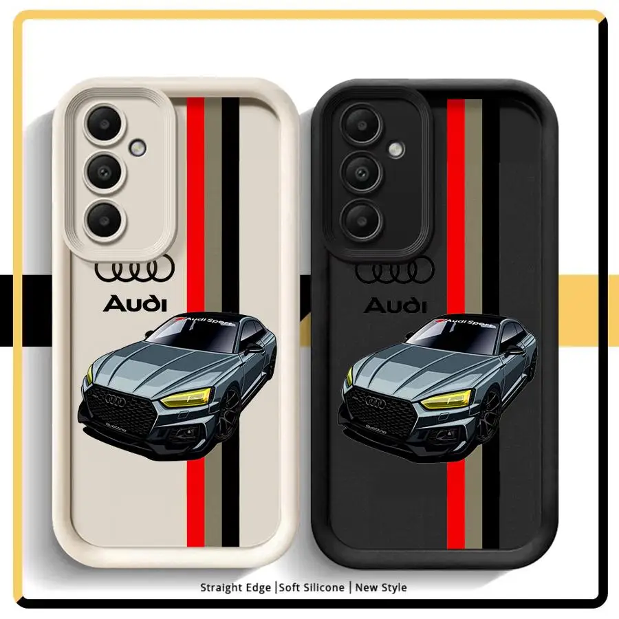 Phone Case for Samsung Galaxy A55 A25 A35 A15 A54 A34 A14 A53 A33 A23 A13 A52 A32 A22 A12 A51 Luxury Racing Sport Car Logo