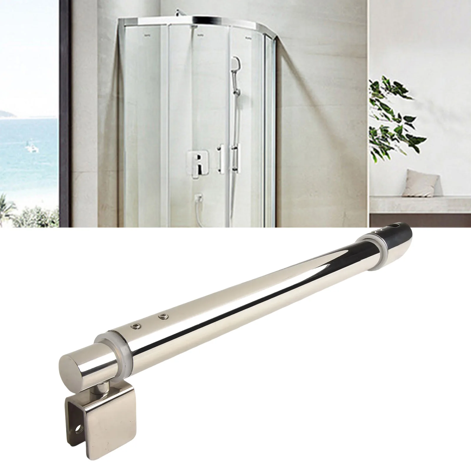 

1pc Adjustable Stainless Steel Shower Screen Support Bar Arms For 8-12mm Glass Panel Home Improvement Bathroom Accessories