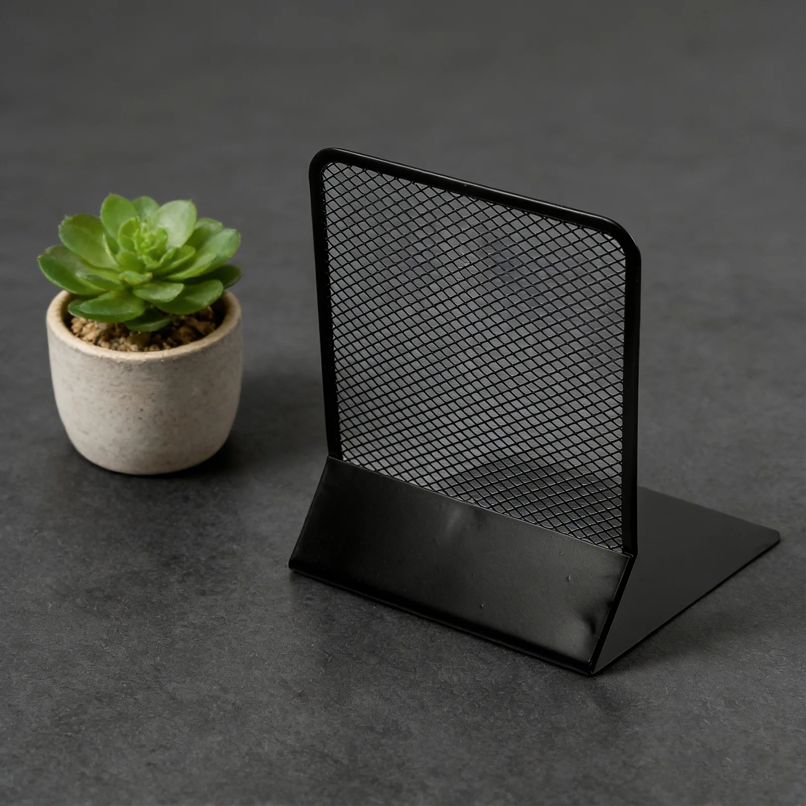 

1pc Bookends For Heavy Books Metal Book Stand Non-Skid Desktop Organizer Book Holder For Shelf Decorative Bookends