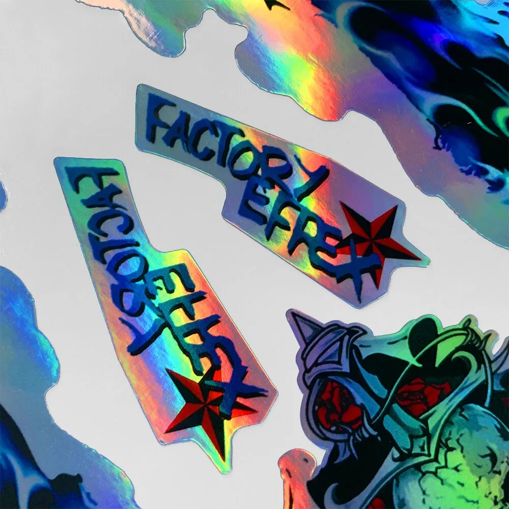 Motorcycle Sticker Helmet Laser Rainbow Reflective Skull Shaped design Decals For Honda Haley Yamaha DUCATI