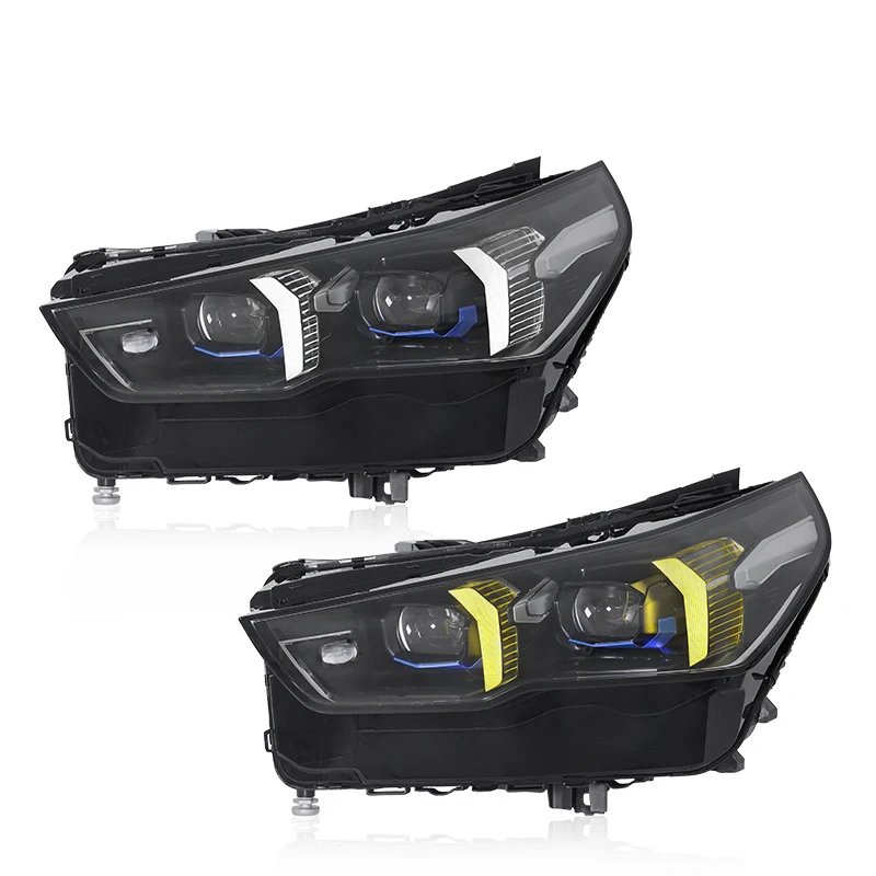 Car Lights High‑Spec Headlamp For BMW 5‑Series G60 2024‑2026, Dual‑Color LED DRL Laser Projector Lens Full Headlight Assembly