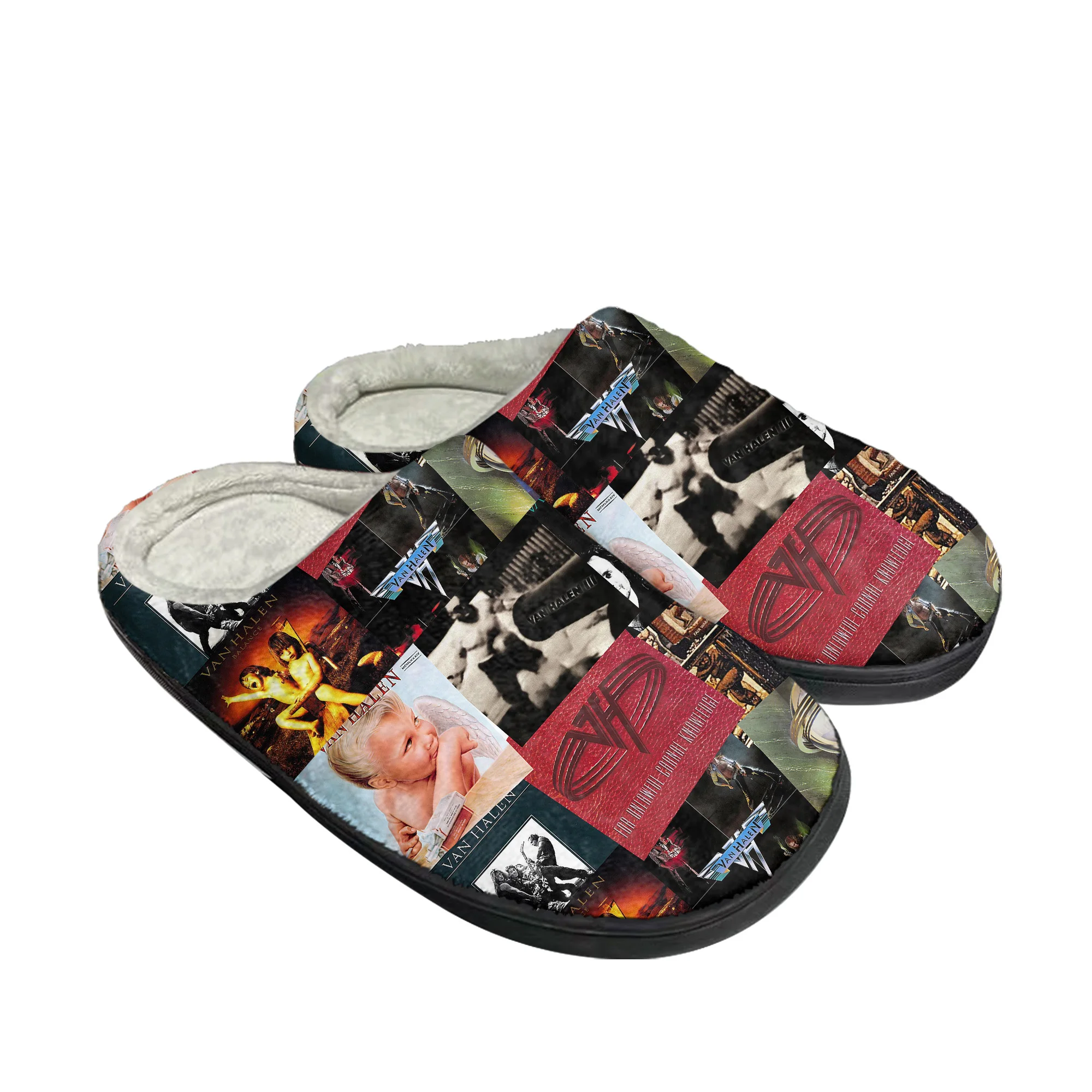 Van Evh 5150 Stripes Halen Home Cotton Custom Slippers Mens Women Sandals Plush Rock Band Casual Keep Warm Shoes Thermal Slipper image 3