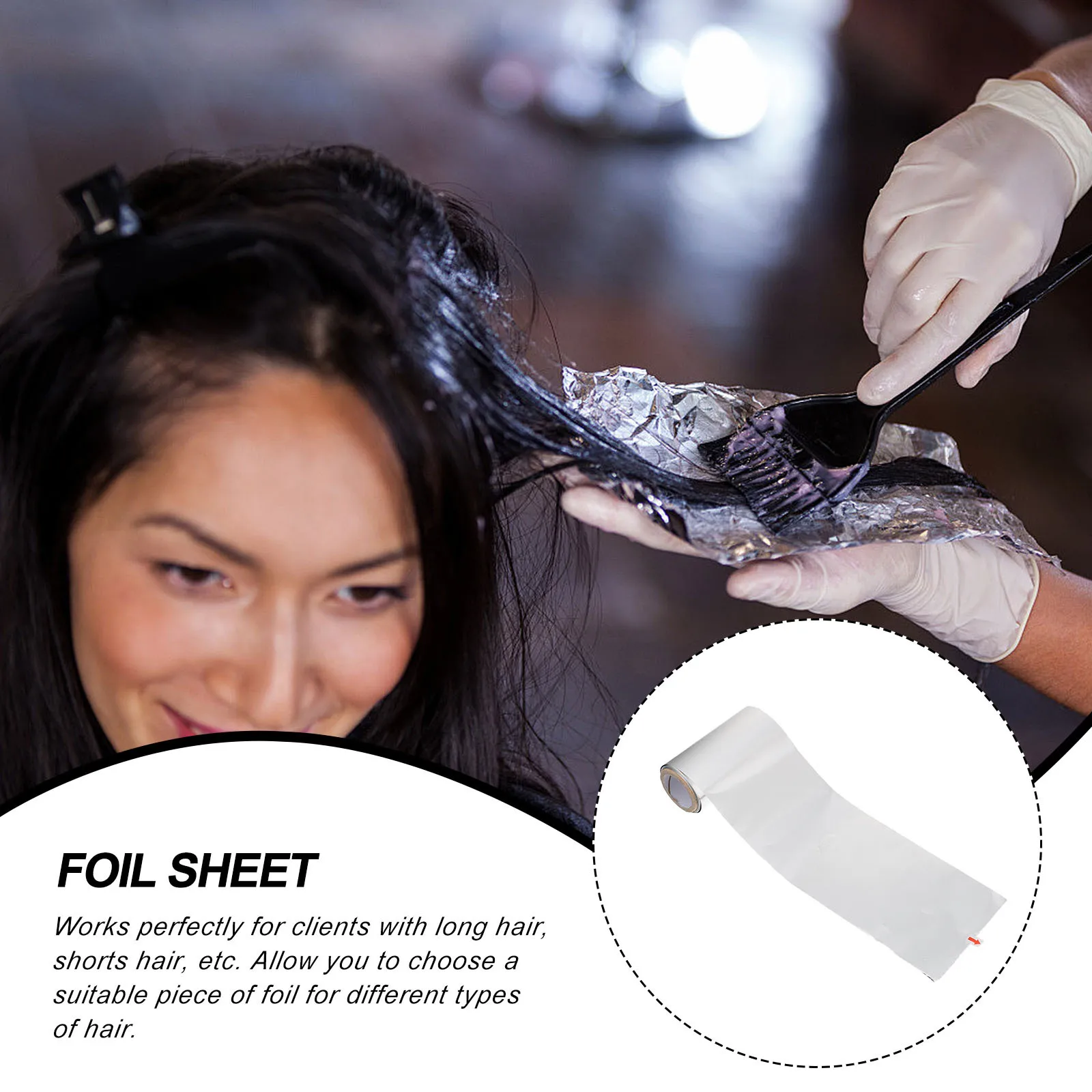 

3 Rolls Highlighting Tin Foil Hair Foils Aluminum Foil Sheets Multipurpose Hair Coloring Salon Nail Polish Removal