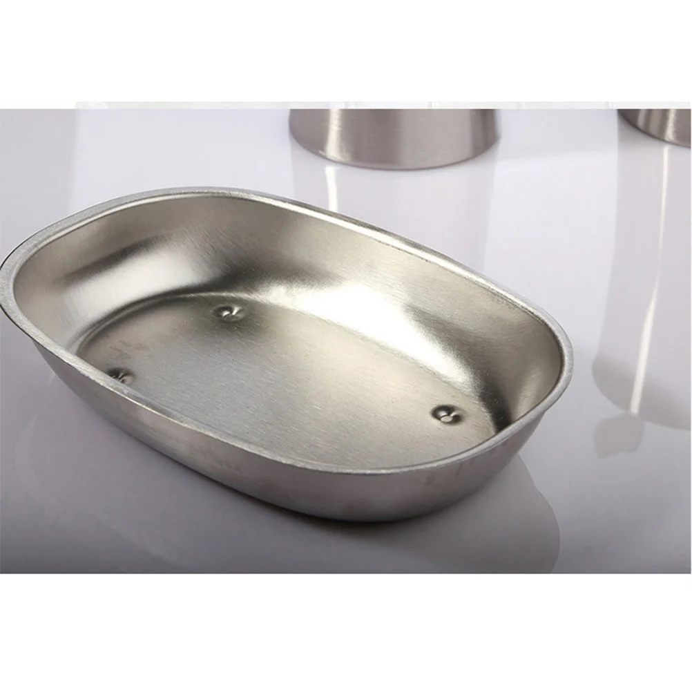 قطعتان من علبة الصابون المصنوعة من الفولاذ المقاوم للصدأ الفاخرة، تضمن النظافة والمتانة المثالية للاستحمام في الحمام والمطبخ