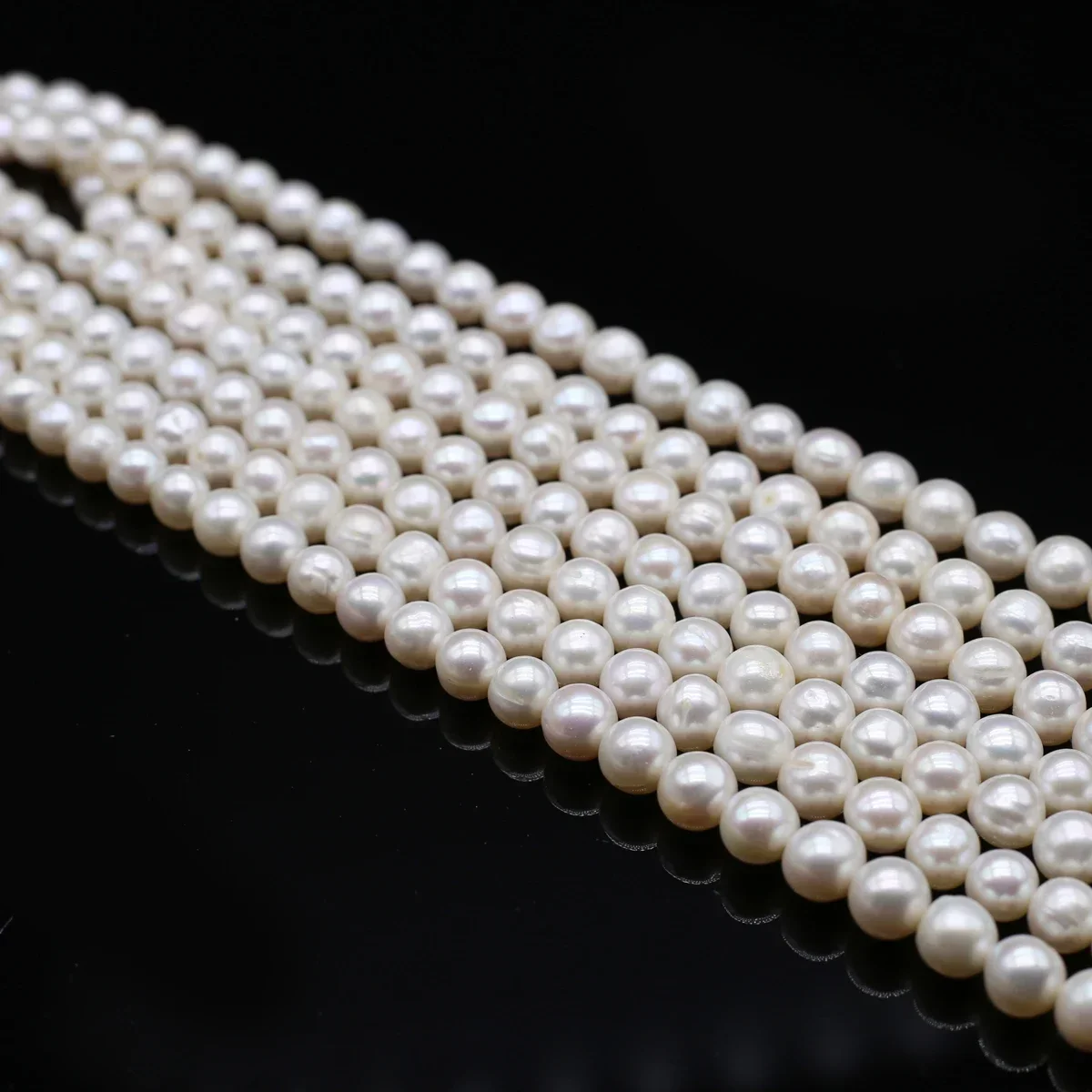 

Natural Freshwater Pearl Beaded AAA 8-9mm Round Shape Loose Spacer Beads for Make Jewelry DIY Bracelet Necklace Accessories