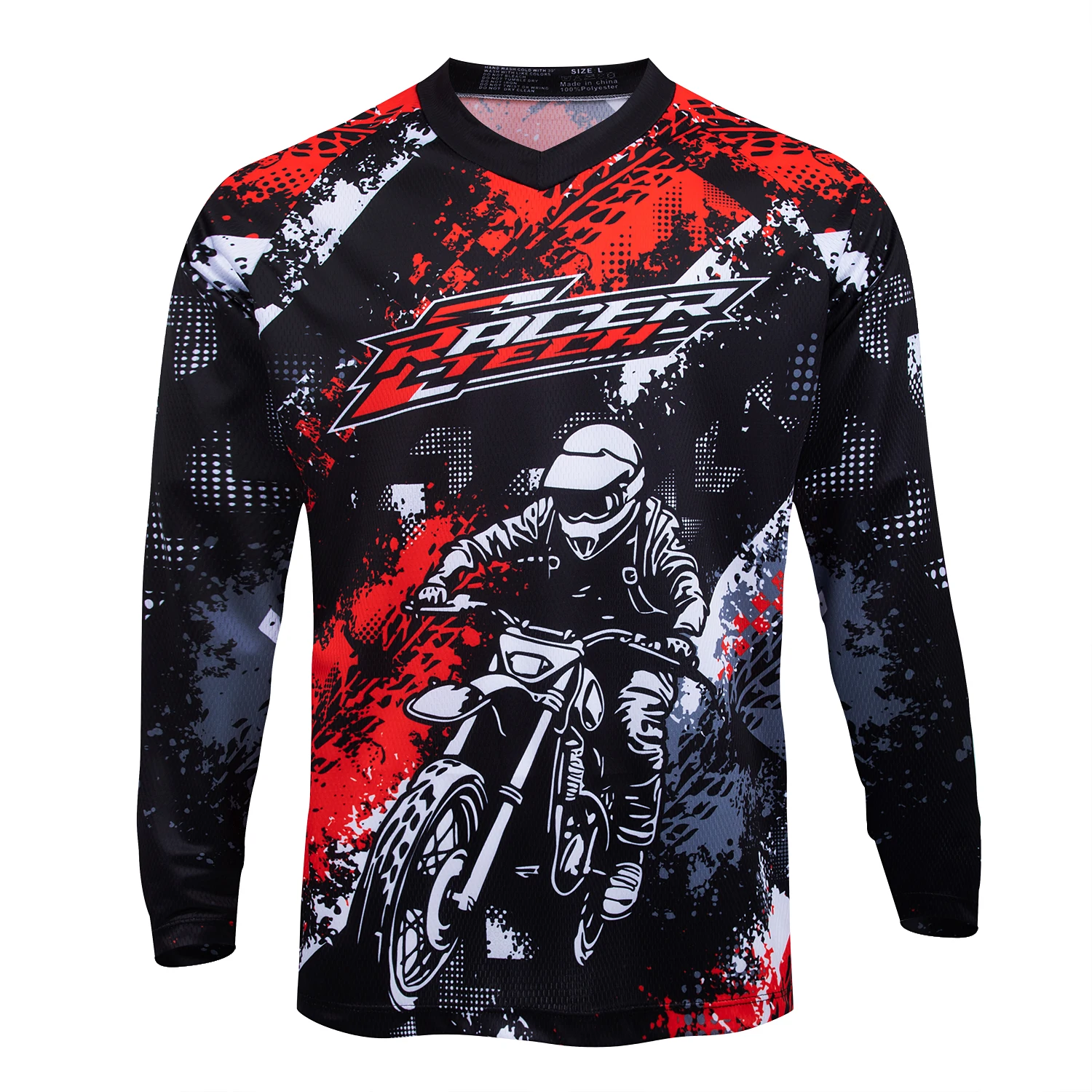 

Men's Long Sleeve Motocross Cycling Jersey MTB Downhill Mountain Bike Shirts Offroad DH Motorcycle Motocross Clothing