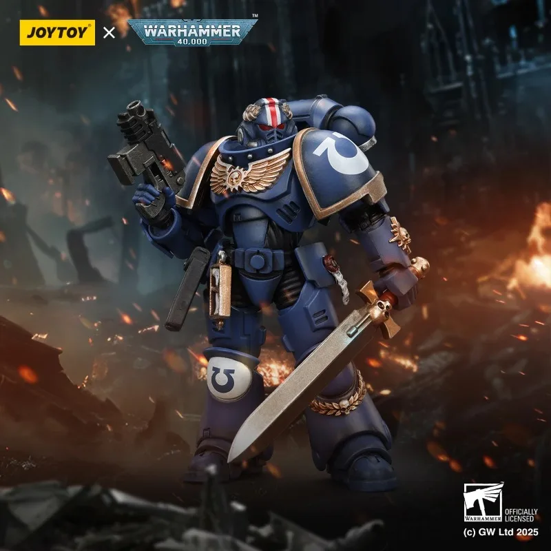 

В наличии JOYTOY 1/18 Коллекционная фигурка Warhammer 40K Ultramarines Primaris Lieutenant Argarant 3.0, модель для коллекции, игрушка, подарок