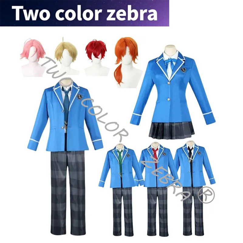 

Игровой Комплект звезды Косплей Рыцари Tsukinaga Leo Trickstar Hokuto Hidaka Narukami Akehoshi Subaru школьная форма JK DK костюм