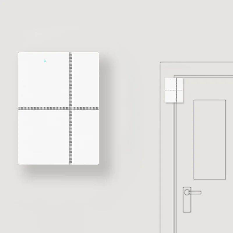 Tuya WiFi Porta e Janela Sensor, Inteligente, Independente, Detector Magnético, Alarme de Segurança, Vida APP Operação, Alexa, 1, 2Pcs