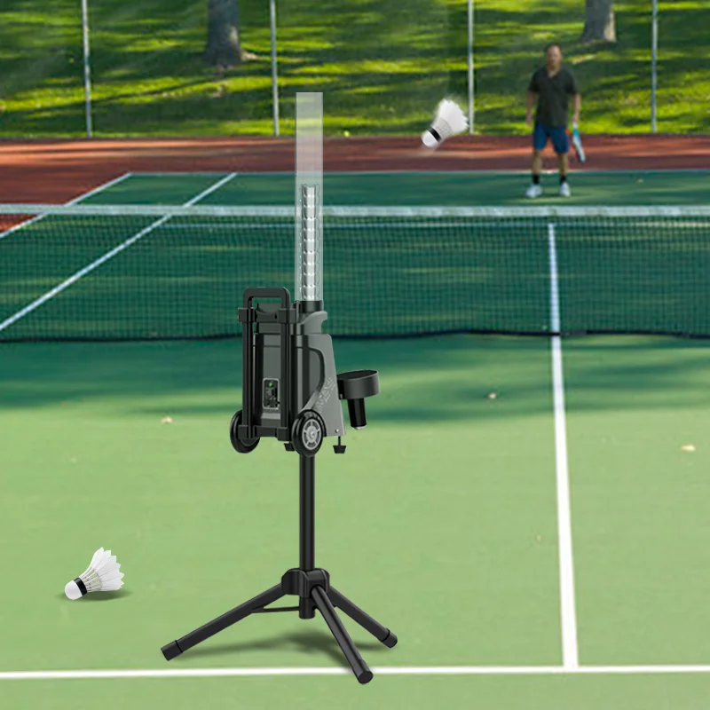 STLF Automatic Badminton Serve Machine Intelligent Badminton Feeder Machine Portable Badminton Training Equipment with App Contr