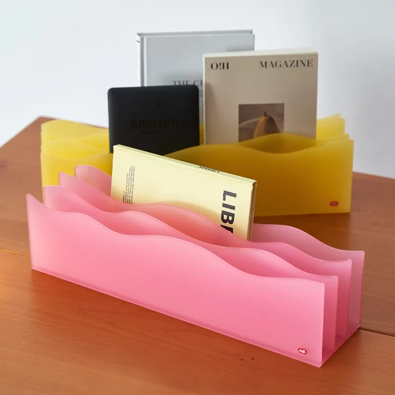 Modern Minimalist Magazine Rack Acrylic Book Newspaper Holder Desktop Storage Organizer Living Room Display Stand for Home
