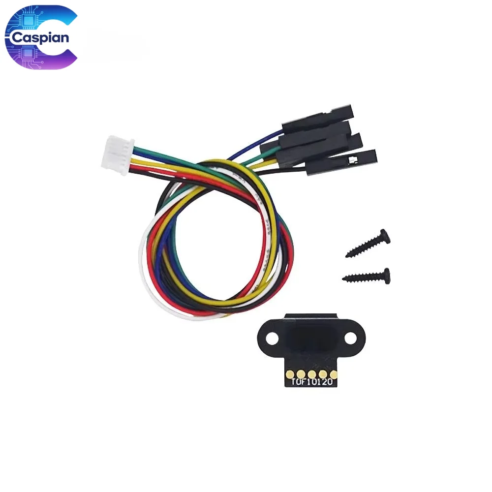 10Pcs TOF10120 Laser Ranging Sensor Module 10-180cm ToF Distance RS232 UART I2C IIC 3-5V with Cable for Arduino