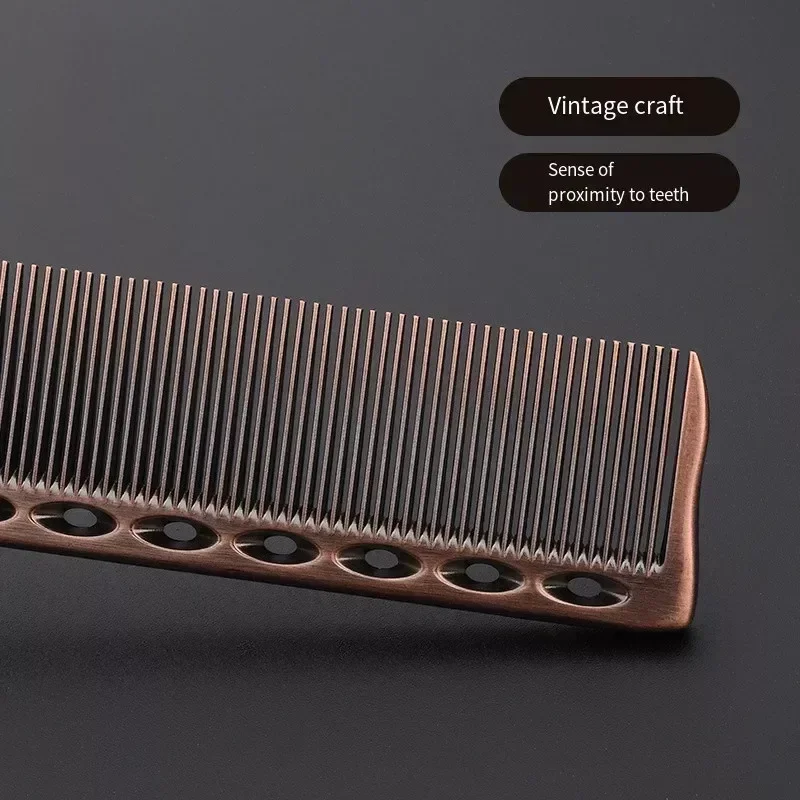 Space Aluminum Comb Stainless Steel Professional Hair Cutting Comb Double Head Cutting Comb Saç Kesme Tarağı для париамахера