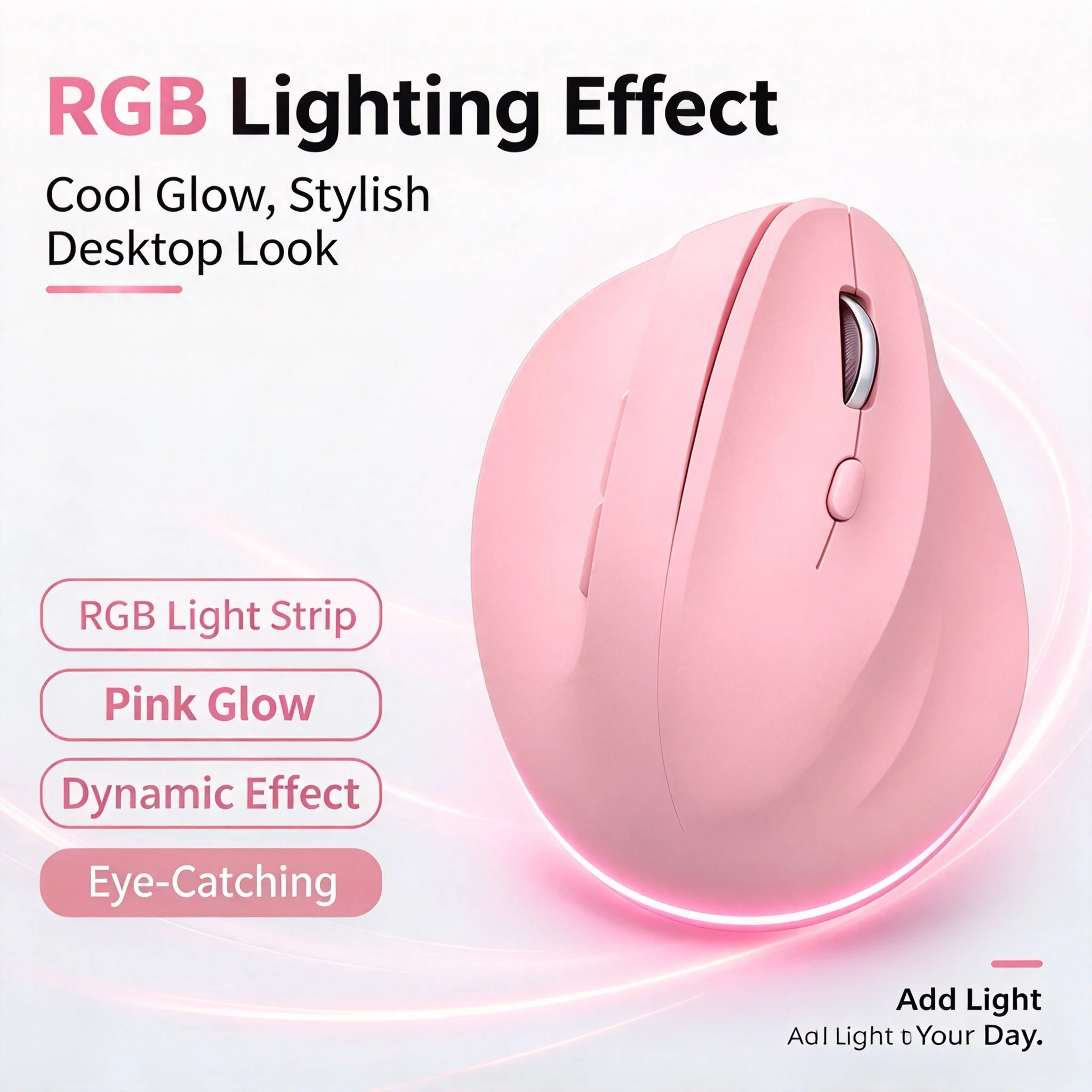 Wireless 2.4G Bluetooth Dual-Mode Vertical Mouse Office Stylish Slient Click Ergonomic Design Mouse For PC Computer Laptop
