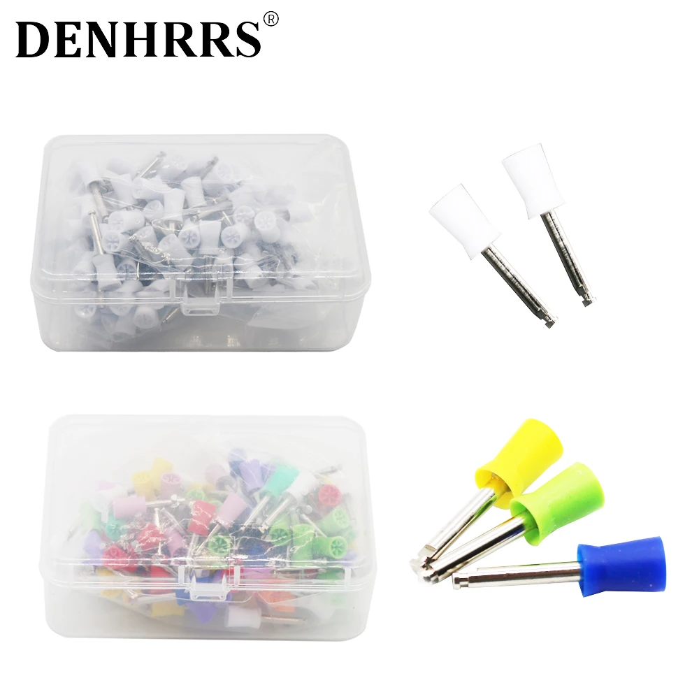 

100 шт., резиновая чашка для полировки зубов, чашка для низкоскоростного наконечника