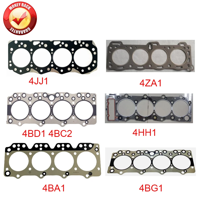 

4jj1 4JJ1TC 4JJ1TCS 4JJ1TCX 4ZA1 4BD1 4BC2 4HH1 4BA1 4BG1 engine cylinder head gasket for isuzu