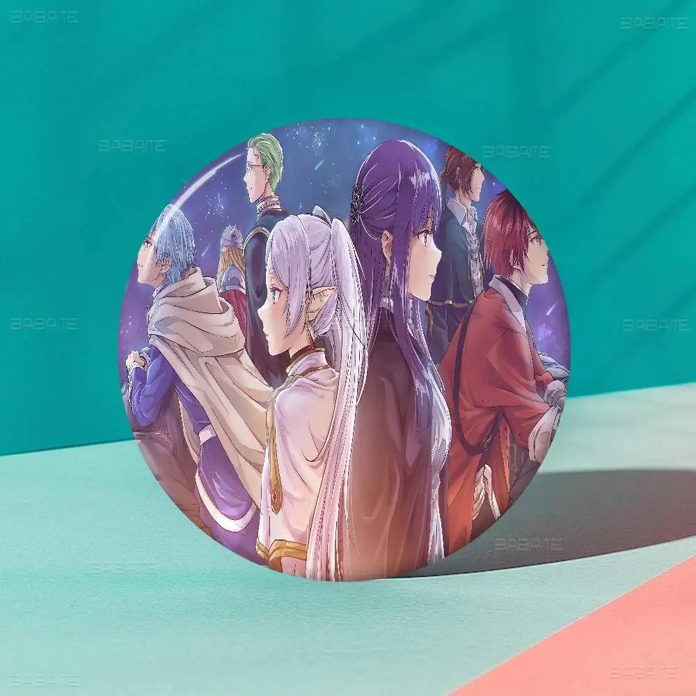 حار اليابان أنيمي كاريكاتير Frieren لينة زر دبوس مشرق مطبوعة أيقونة هدية للأصدقاء شارة طوق بروش التلبيب دبوس معدني #4