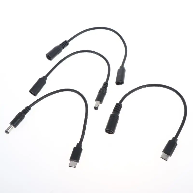 5.5x2.1mm DC Power Adapter Cable DC Female To Type C Micro Mini USB Male Connector Cord For Electronic Device Power Supply