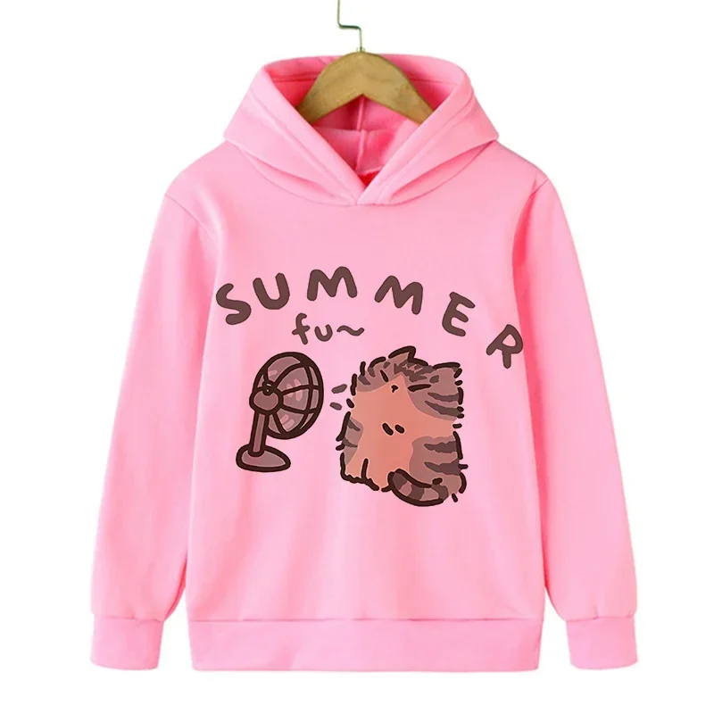 Cute Cats Kid Hoodie Cat Kawaii Manga Children Sweatshirt Kids Clothes Hoodies Boys Girls Tee Baby Tops Anime Hoody