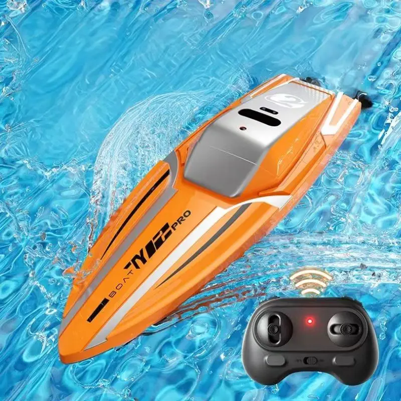 TY12 2.4GHz Remote Control Speed Boat - 360° Flips & Barrel Rolls, Dual Motor Waterproof RC Racing Ship for Kids & Adults