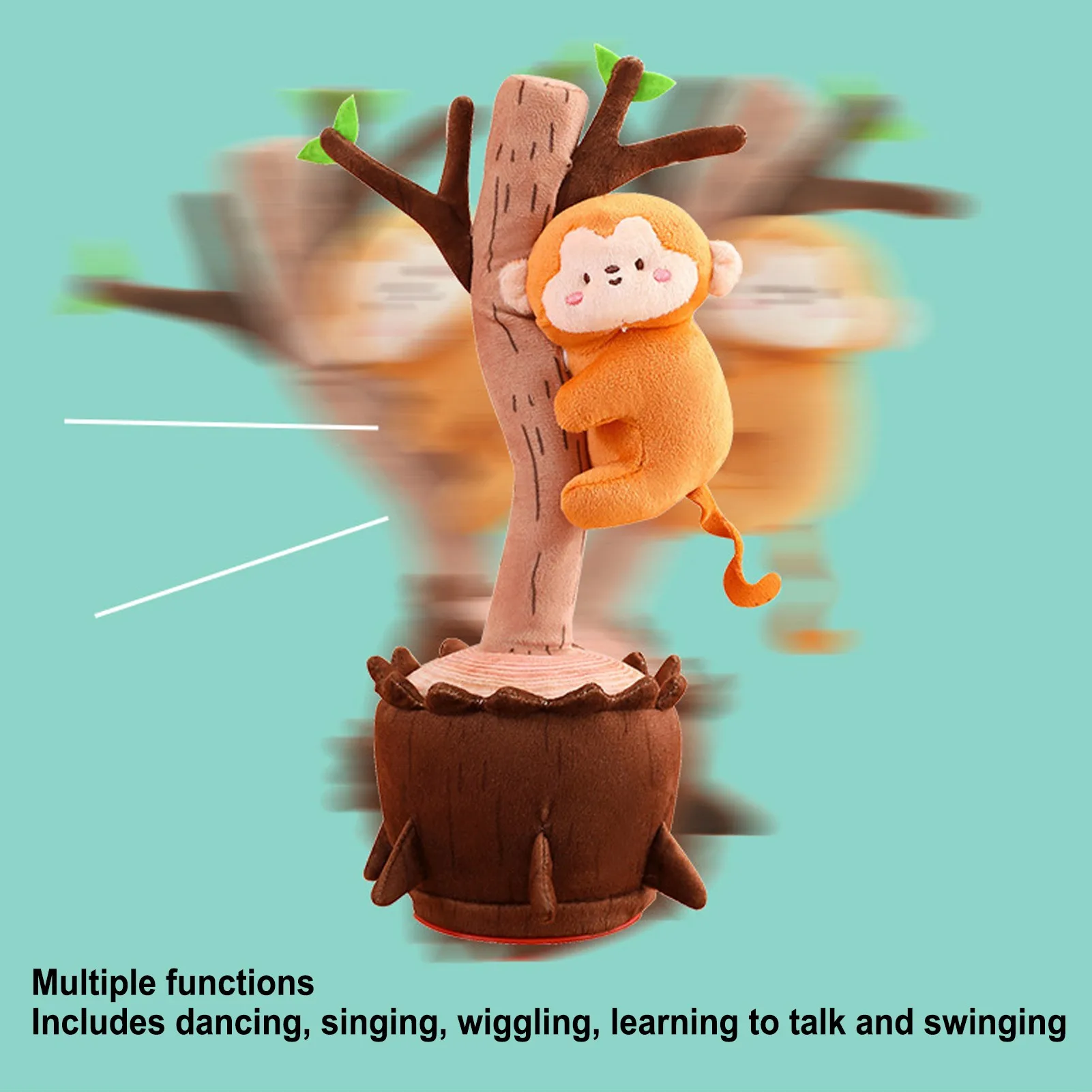 Baby Mimicking Dancing Talking Toys Stuffed Animal Rechargeable Singing Repeating Twisting Repeat What You Say Imitation Toy
