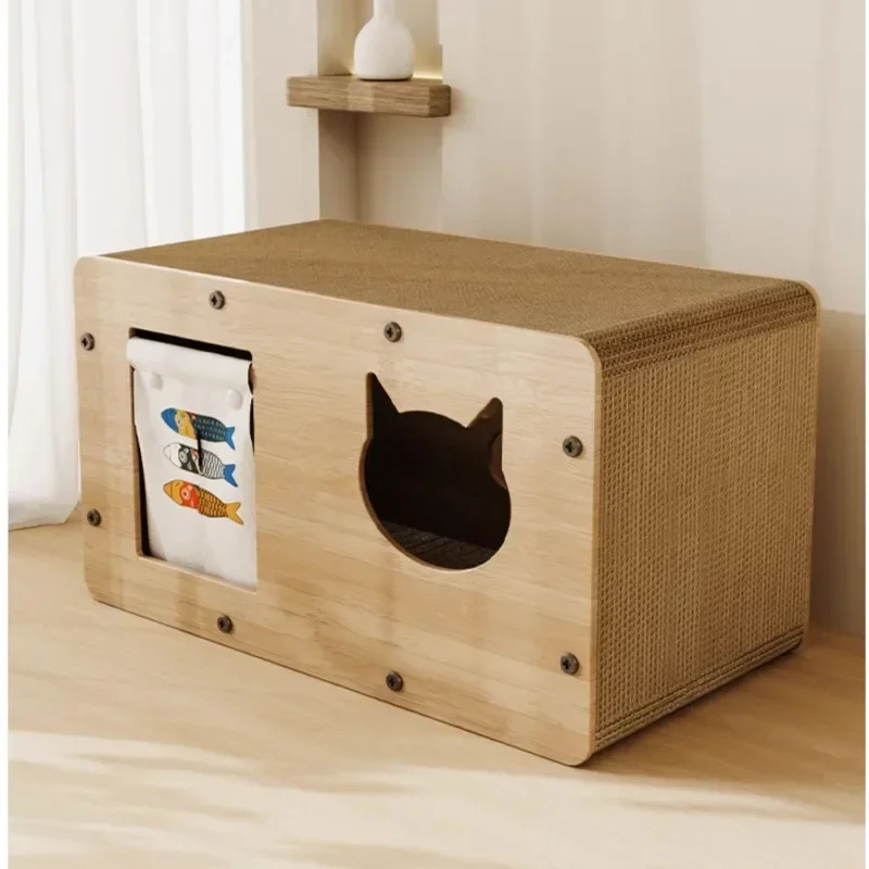 Anti-Scratch Cat House, Durable Scratch-Resistant, Cat Nest, Vertical Sofa, Anti-Scratch Toy, Shed-Free Scratching Board, Winter