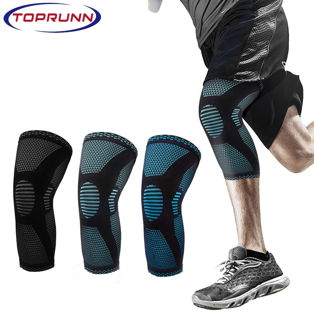 

TopRunn 1Pc Gym Knee Pads Sports Safety Fitness Kneepad Knee Brace Support Gear Patella Running Basketball Volleyball Tennis