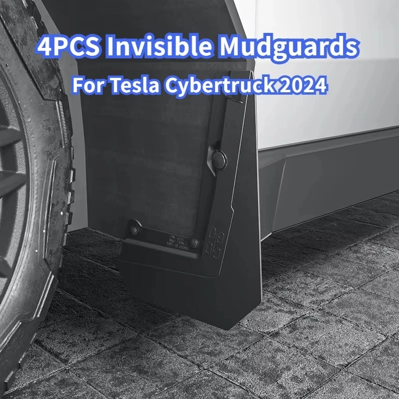 

For Tesla Cybertruck 2024-25 Pickup Wheel Mud Flaps Splash Guards MudFlaps Front Rear Fender New Upgrade TPE Mudguards Protector