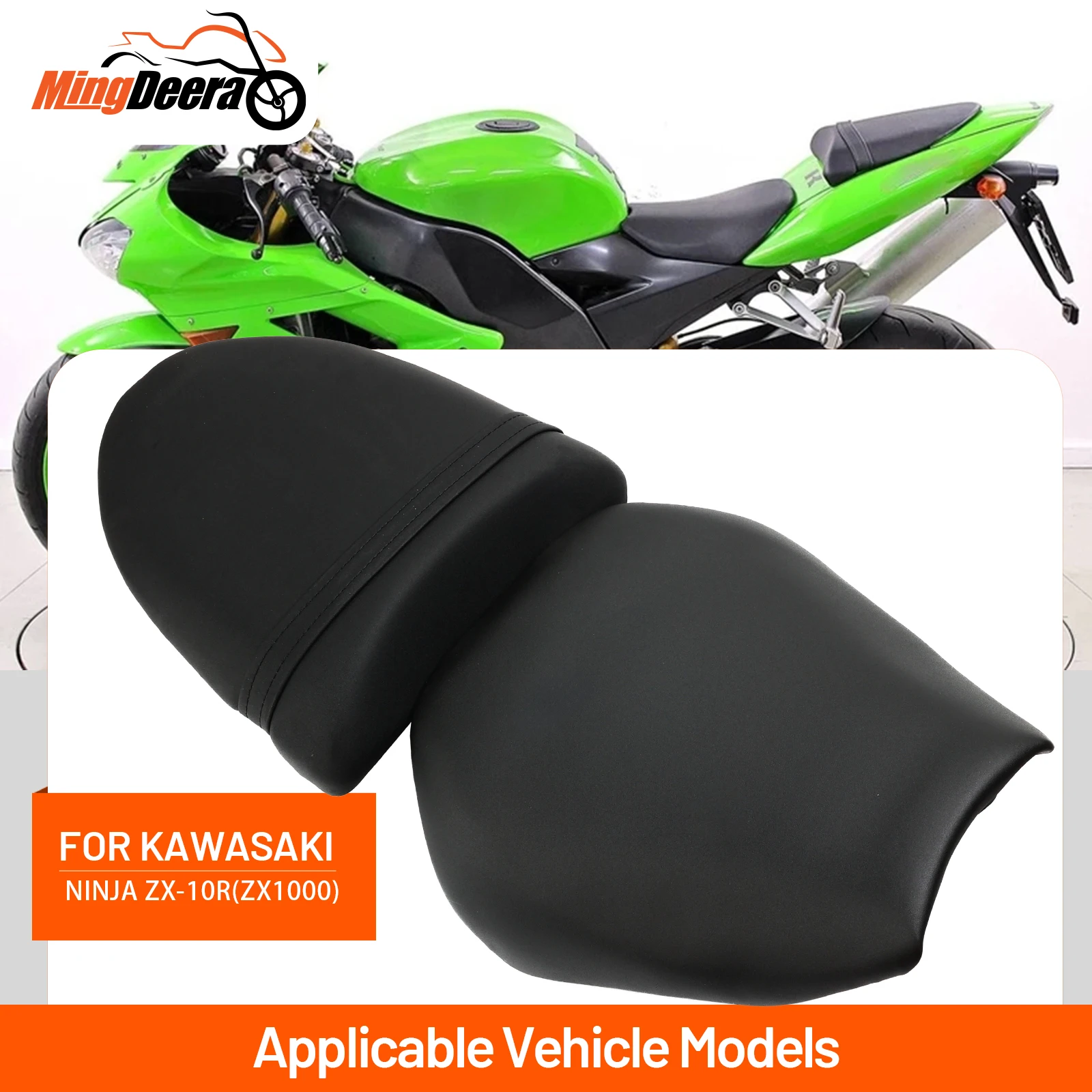 

Motorcycle Rear Passenger Seat Pillion Cushion or Front Rider Driver Seat Cushion Fit For KAWASAKI NINJA ZX10R ZX1000 2004-2005