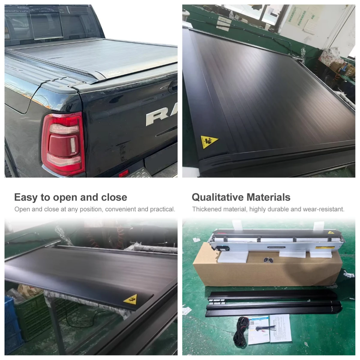 

STLF Hot Sale Electrical Pickup Roller Shutter Lid For Dodges Ram Aluminum Retractable Trunk Top Covers