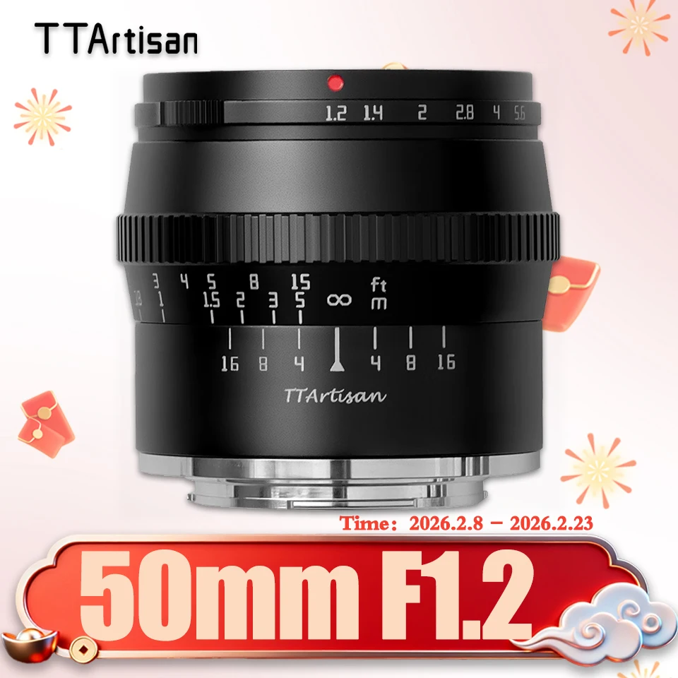 

TTArtisan APS-C 50 мм F1.2 Портретный объектив с большой апертурой для Sony A6000 A6500 A7 A9 A7RIII Fuji X-T4 Canon M5 Nikon Z5