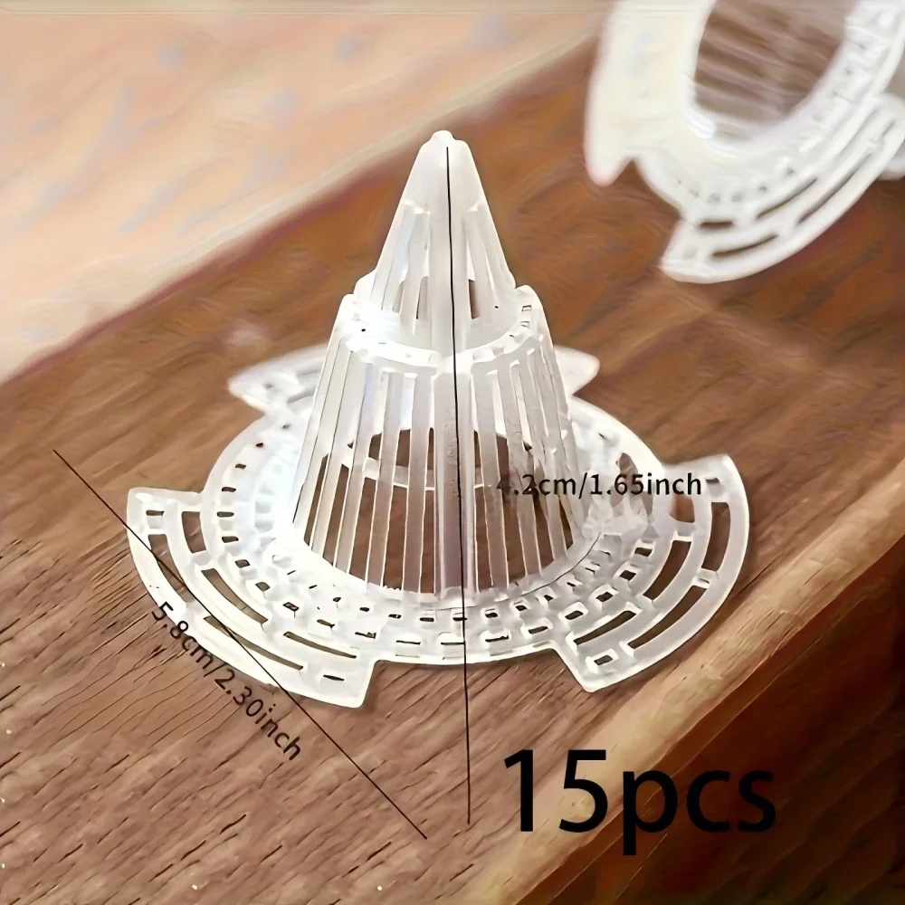 15PCS Flower Plant Root Anti Rot Breathable Grid Gasket ﻿Flowerpot Gasket Cone-Shaped Volcano Flowerpot Bottom Filters Garden