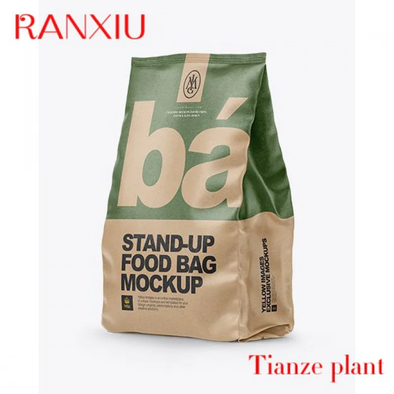 

Custom Food Grade Custom With Your Own Logo Luxury High Quality Kraft Paper Zipper Sealing Paper Bag For Tortilla Chips