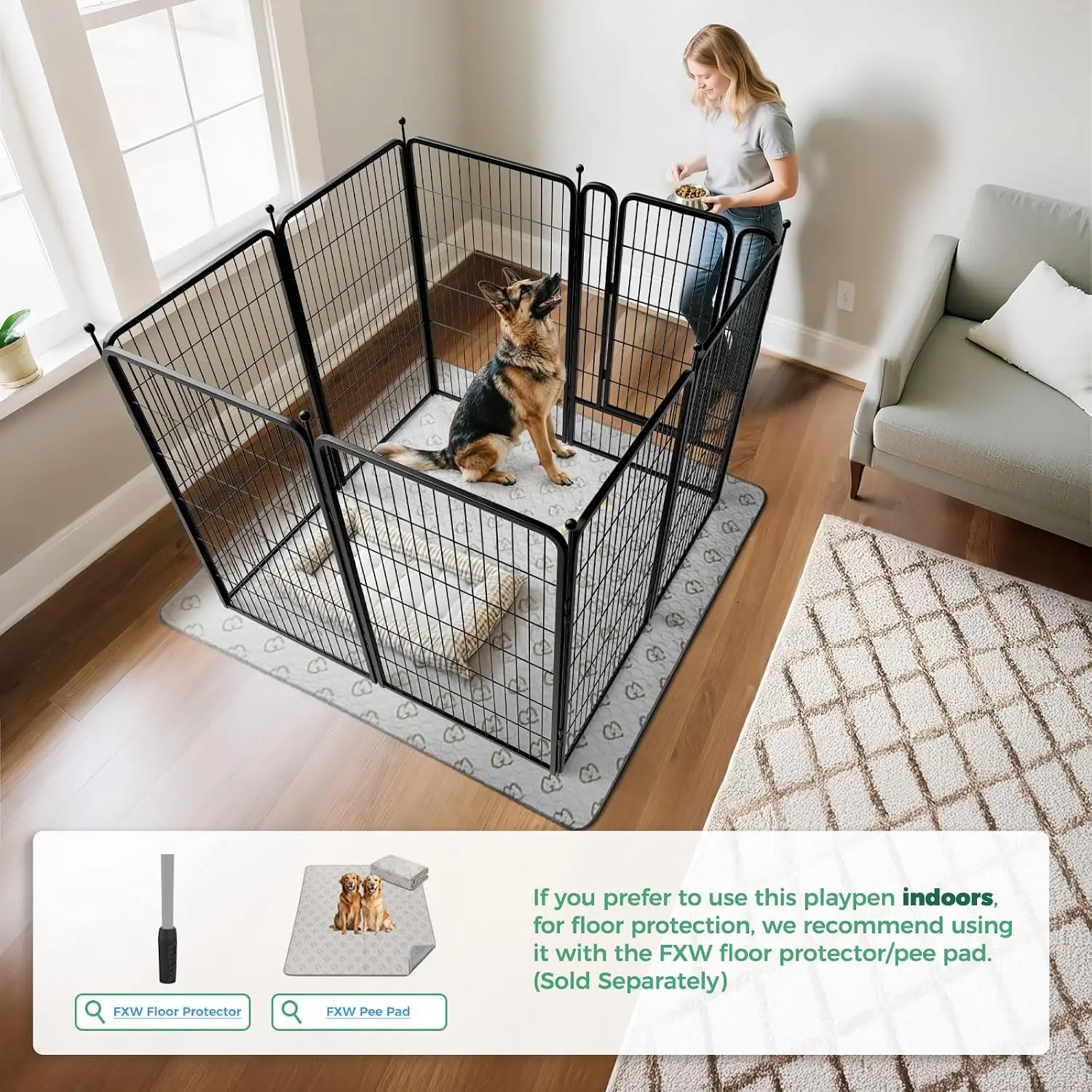 Indoor Outdoor Dog Playpen 45