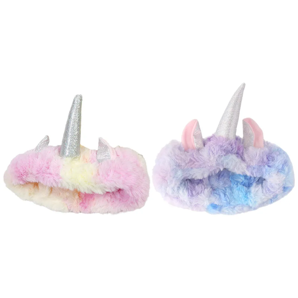 

2Pcs Makeup Headband for Women Unicorn Hair Band Face Wash Spa Headband for Washing Face Skincare Workout Yoga Accessory