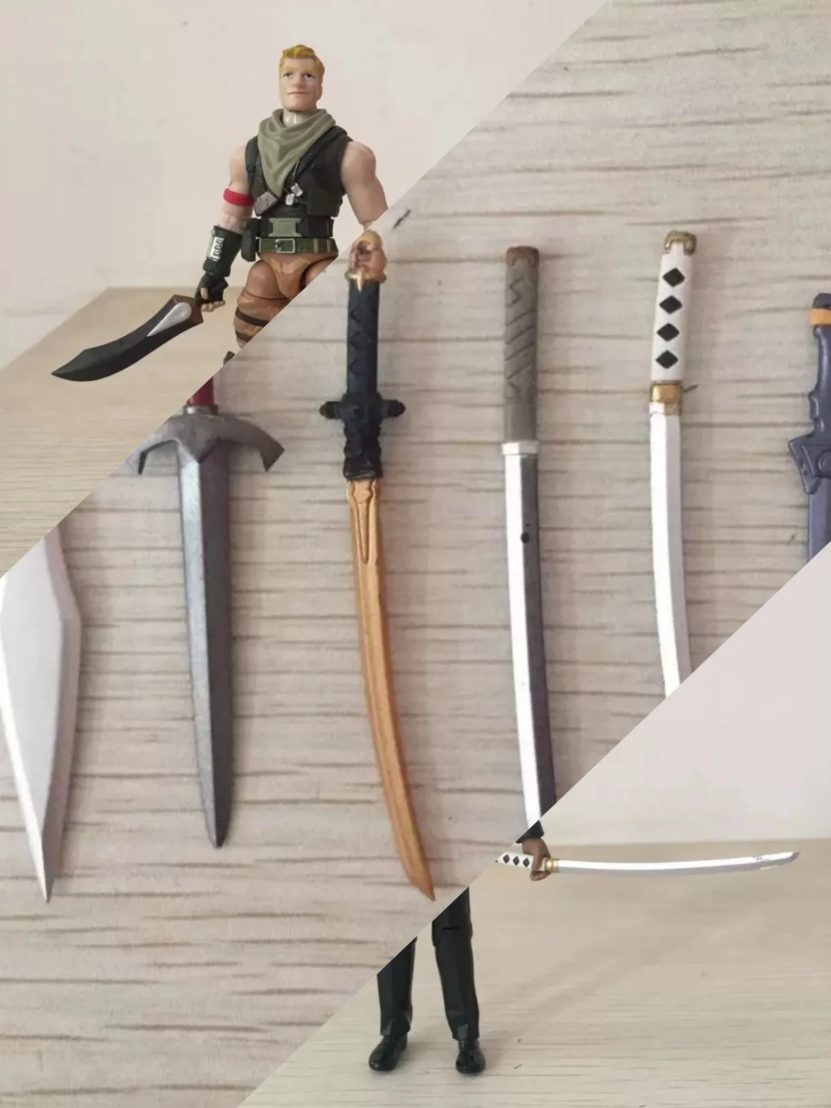 

【Only Accessories】1/18 Scale Male Soldier Plastic Material Sword Model Scene Props Knight Sword Fit 3.75''Action Figure Model