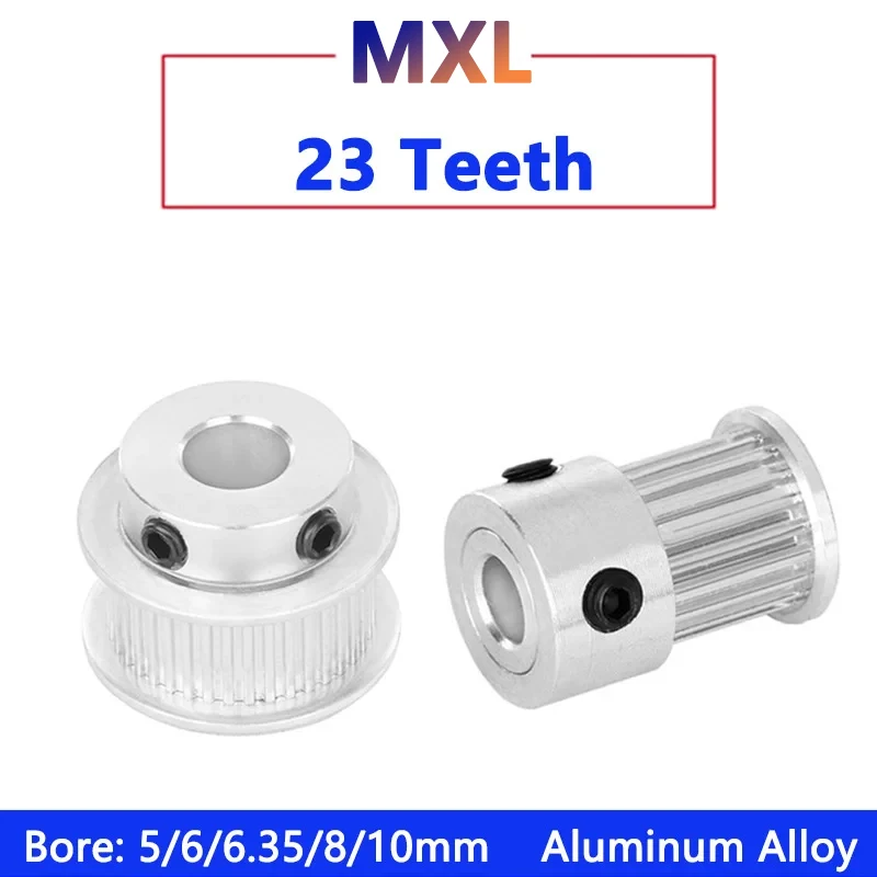 

1pc 23 Teeth MXL Aluminum Timing Pulley 23T Drive Synchronous Wheel for Belt Width 6mm 10mm Bore 5 6 6.35 8 10mm BF K Type