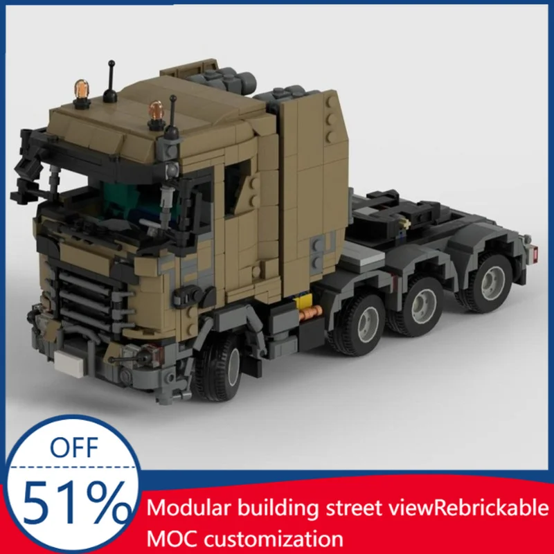 

1263 Pcs MOC Urban Heavy Duty Tractor Model Display DIY Building Block Technology Assembly Creative Type Toy Kid Birthday Gift