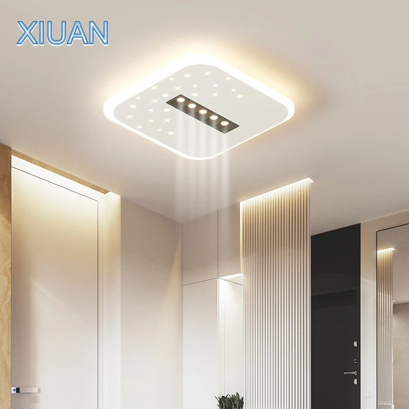 Simple Hallway Ceiling Lamp with Spotlight White Square Cloud Round Balcony Entrance Passage Aisle Ceiling Light 220V