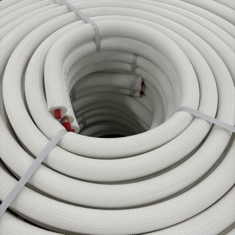 Customized 3-50m HVAC Copper Pair Coils Refrigeration Copper Pipe Air Conditioning Connecting Line Set