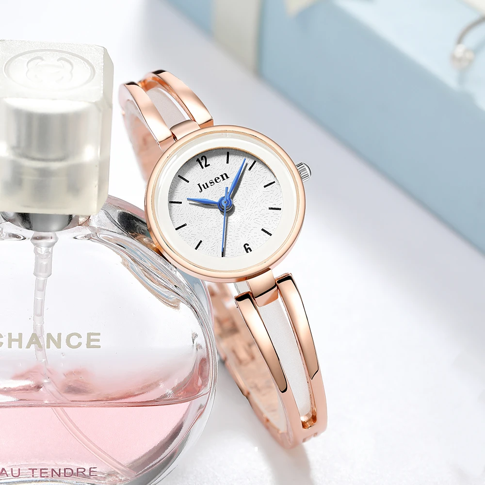 ساعة يد نسائية فاخرة من الفولاذ الكوارتز #1