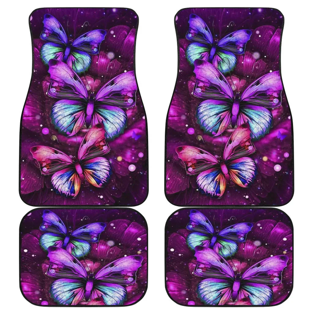 Butterfly Beauty Art Car Floor Mats Amazing Gift Ideas H050320 Printing Car Floor Mat Universal Fit for Cars SUV Van