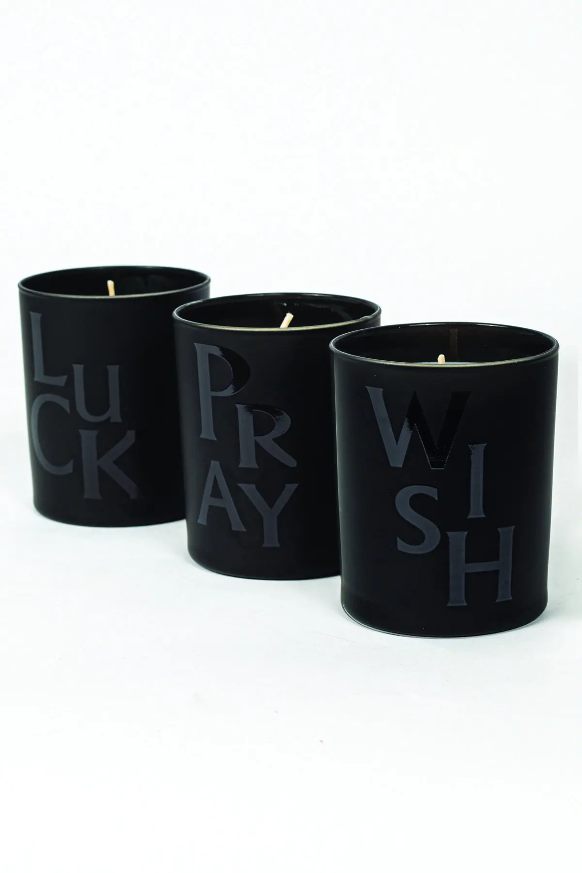 Zen Scented Candle Set of 3 Black 190 Gr Decorative Candles Romantic Valentine Gift Products Home Office Products